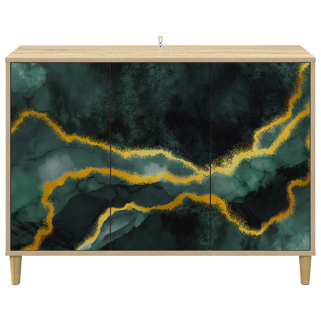 Sideboard WIJHE Sonoma-eg 102 x 33 x 75 cm Konstrueret træ