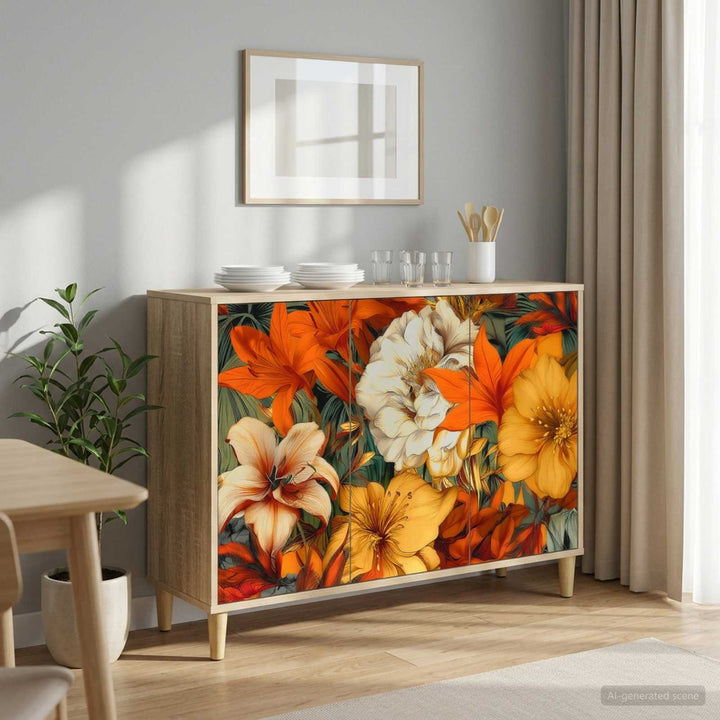 Sideboard GENNEP Sonoma-eg 102 x 33 x 75 cm Konstrueret træ