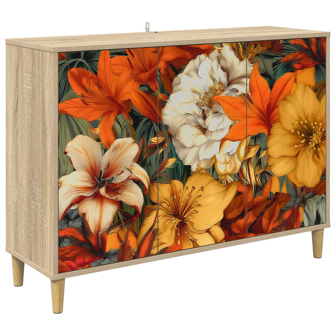Sideboard GENNEP Sonoma-eg 102 x 33 x 75 cm Konstrueret træ