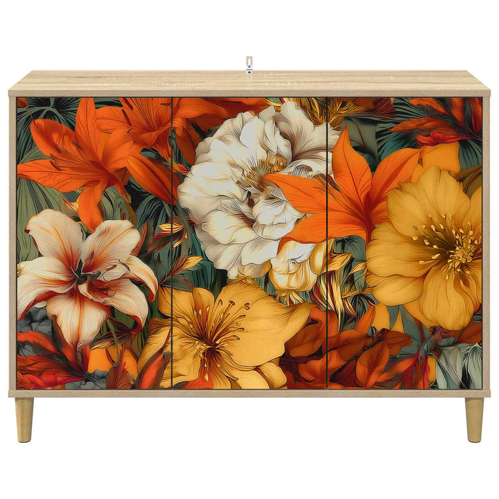 Sideboard GENNEP Sonoma-eg 102 x 33 x 75 cm Konstrueret træ