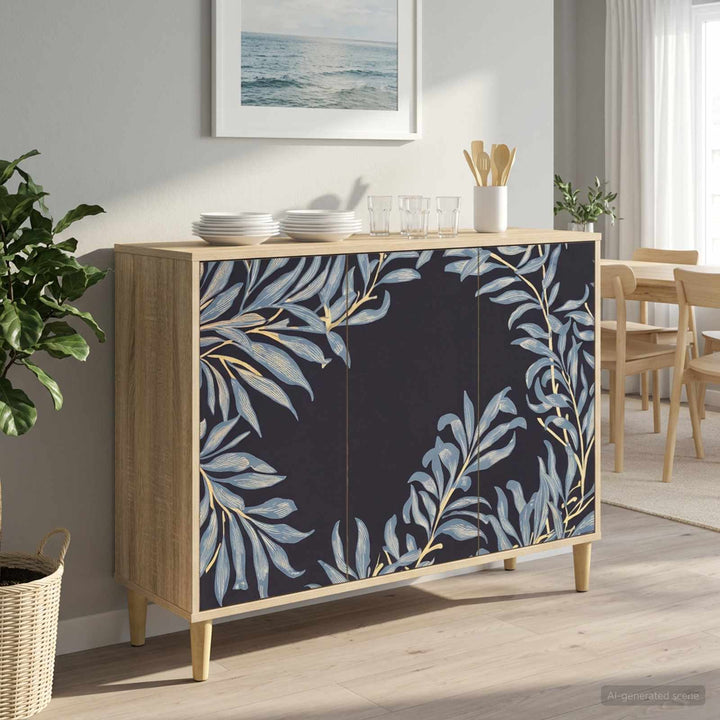 Sideboard DOKKUM Sonoma-eg 102 x 33 x 75 cm Konstrueret træ