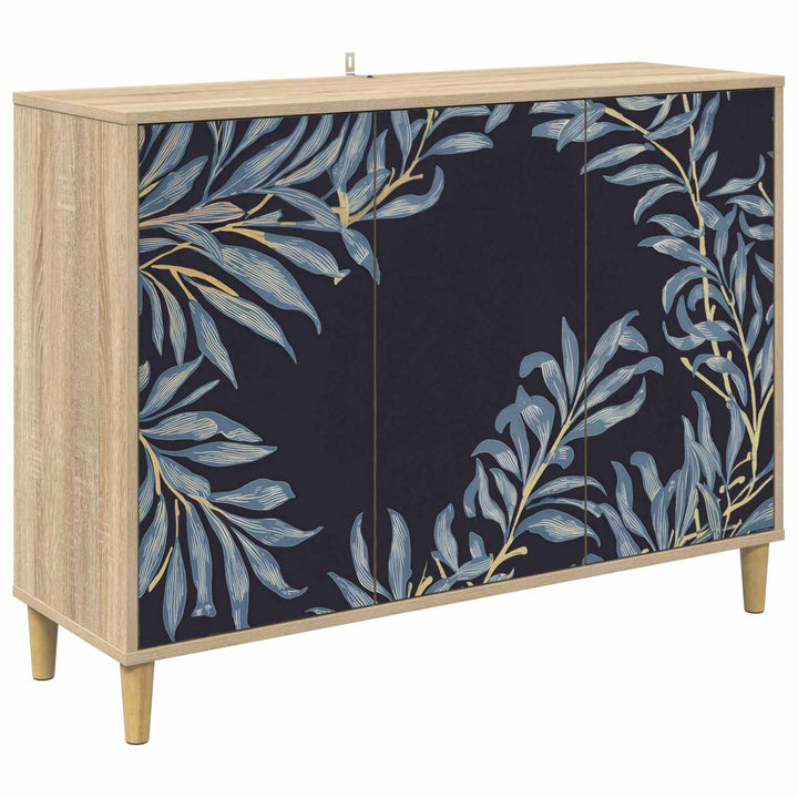 Sideboard DOKKUM Sonoma-eg 102 x 33 x 75 cm Konstrueret træ