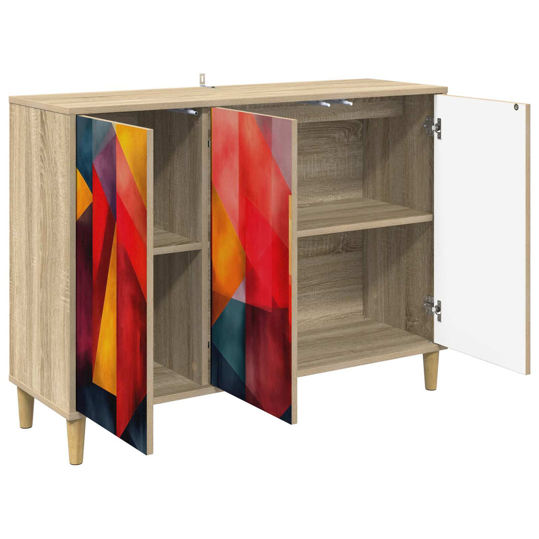 Sideboard HEESCH Sonoma-eg 102 x 33 x 75 cm Konstrueret træ