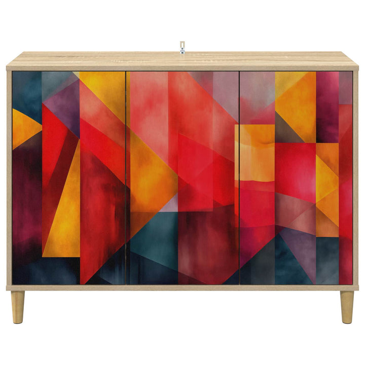 Sideboard HEESCH Sonoma-eg 102 x 33 x 75 cm Konstrueret træ