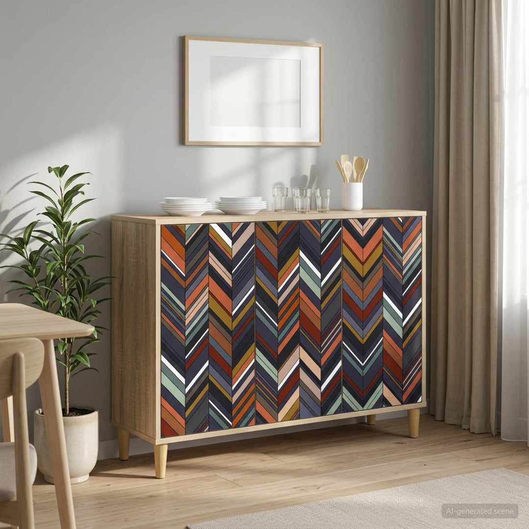 Sideboard OMMEN Sonoma-eg 102 x 33 x 75 cm Konstrueret træ
