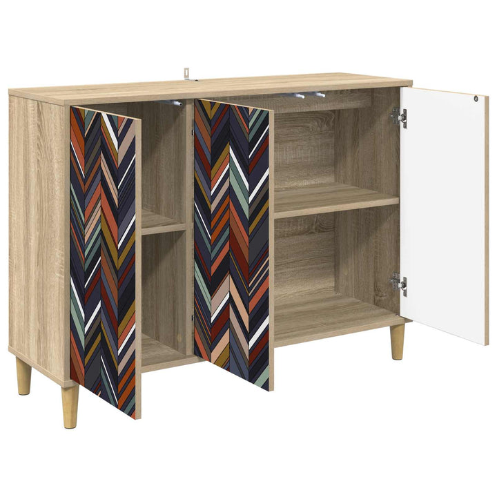Sideboard OMMEN Sonoma-eg 102 x 33 x 75 cm Konstrueret træ