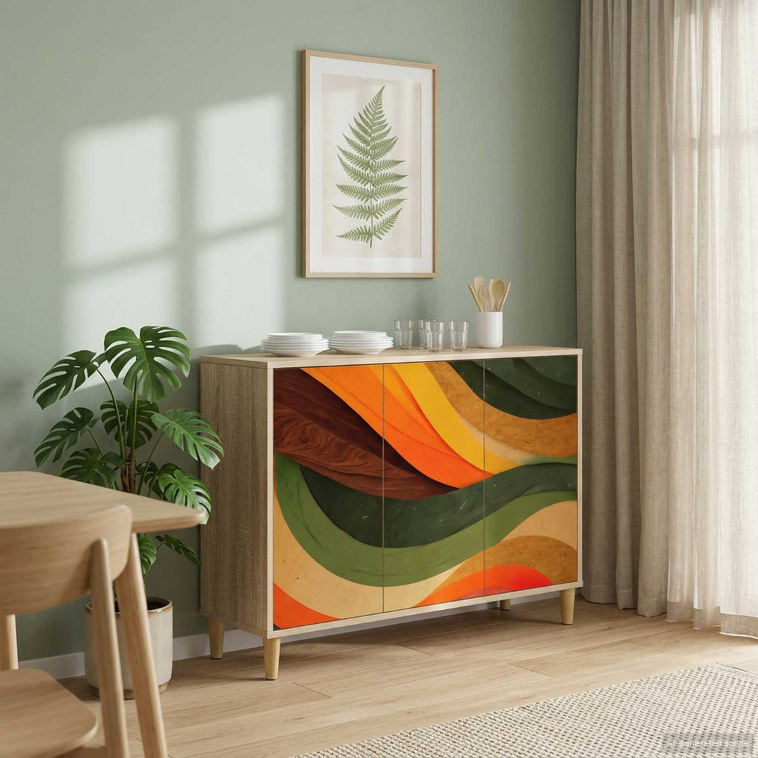 Sideboard BONN Sonoma-eg 102 x 33 x 75 cm Konstrueret træ