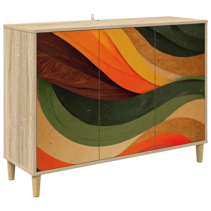 Sideboard BONN Sonoma-eg 102 x 33 x 75 cm Konstrueret træ
