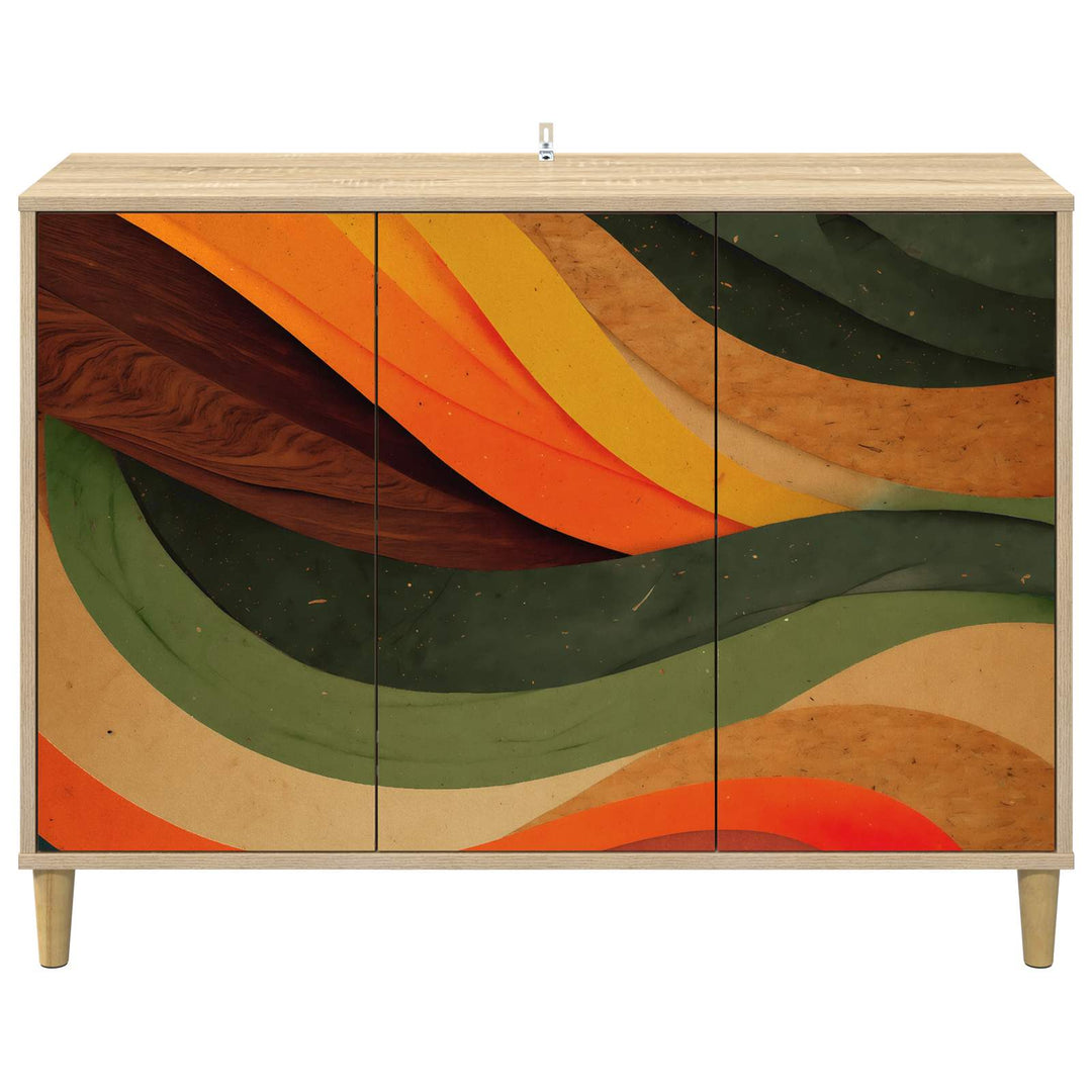 Sideboard BONN Sonoma-eg 102 x 33 x 75 cm Konstrueret træ