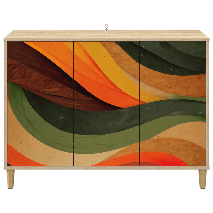 Sideboard BONN Sonoma-eg 102 x 33 x 75 cm Konstrueret træ