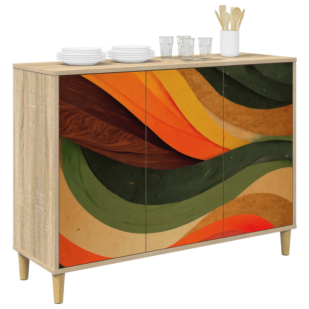 Sideboard BONN Sonoma-eg 102 x 33 x 75 cm Konstrueret træ