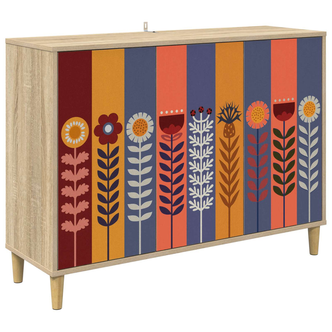 Sideboard ESSEN Sonoma-eg 102 x 33 x 75 cm Konstrueret træ