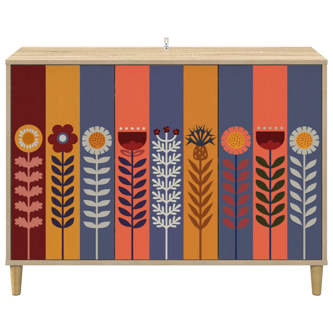 Sideboard ESSEN Sonoma-eg 102 x 33 x 75 cm Konstrueret træ