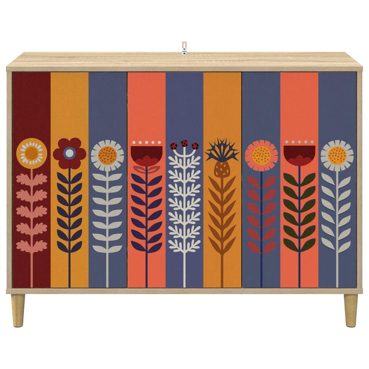 Sideboard ESSEN Sonoma-eg 102 x 33 x 75 cm Konstrueret træ