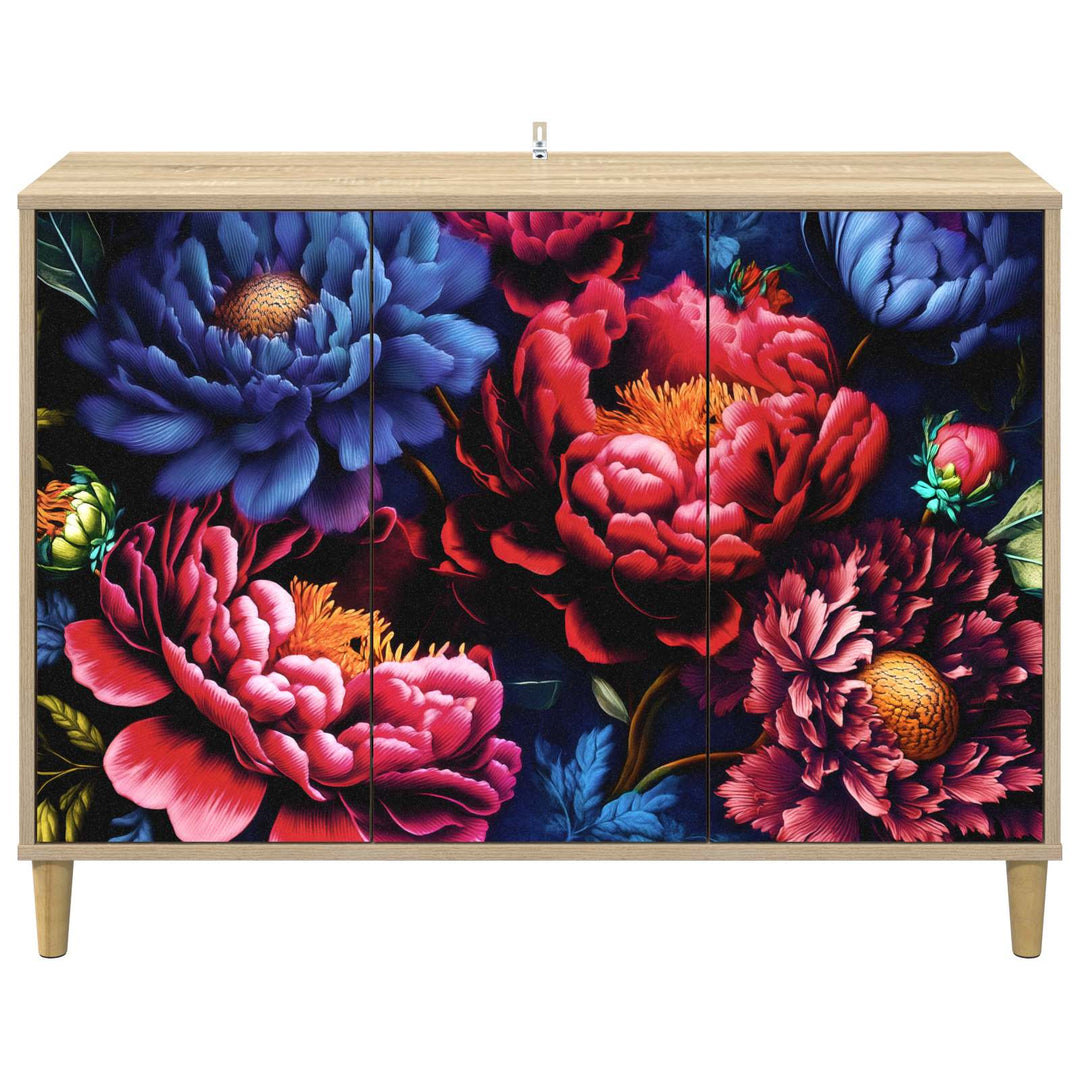 Sideboard KIEL Sonoma-eg 102 x 33 x 75 cm Konstrueret træ