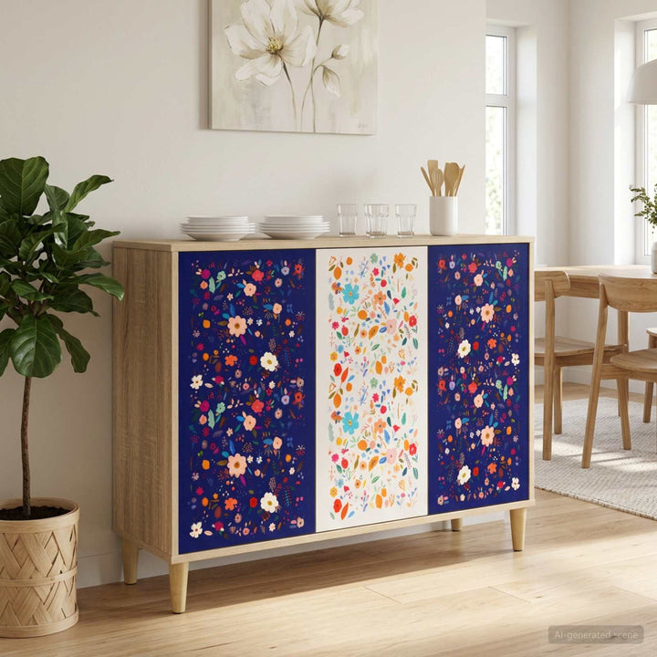 Sideboard MAINZ Sonoma-eg 102 x 33 x 75 cm Konstrueret træ