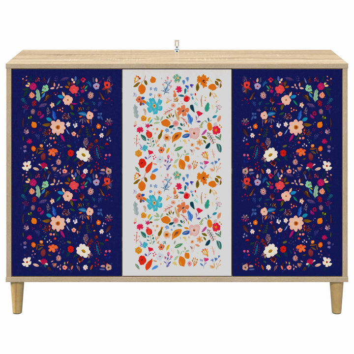 Sideboard MAINZ Sonoma-eg 102 x 33 x 75 cm Konstrueret træ
