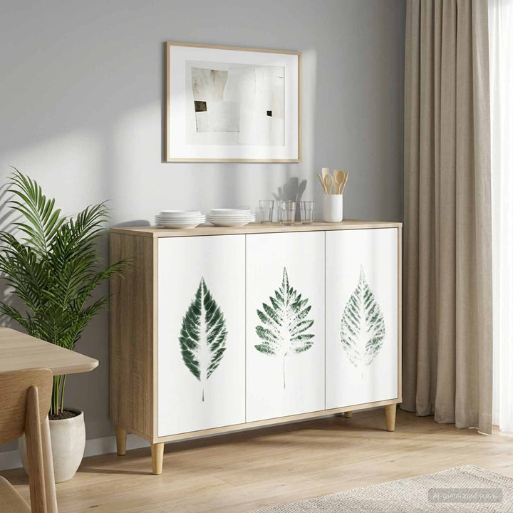 Sideboard HANAU Sonoma-eg 102 x 33 x 75 cm Konstrueret træ