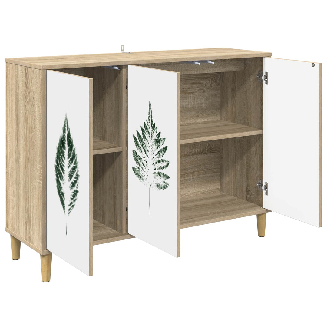 Sideboard HANAU Sonoma-eg 102 x 33 x 75 cm Konstrueret træ