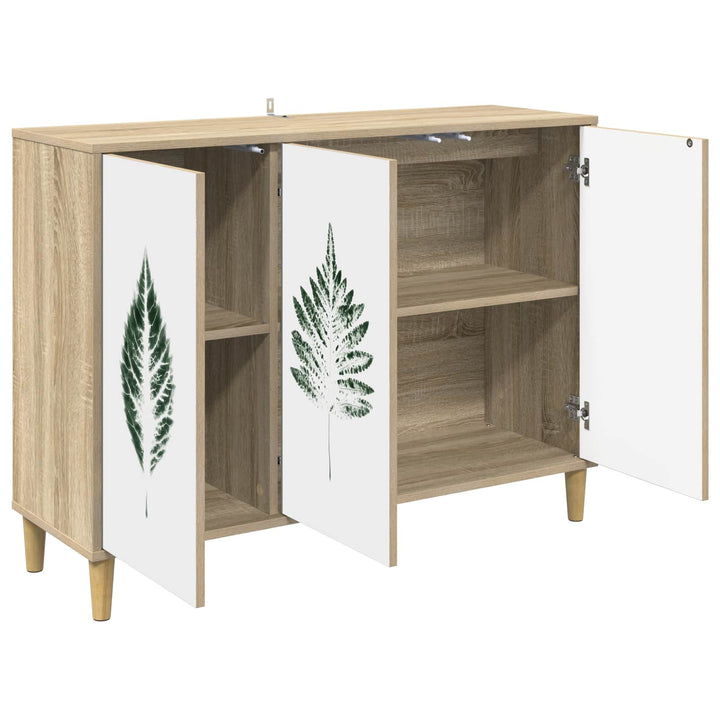 Sideboard HANAU Sonoma-eg 102 x 33 x 75 cm Konstrueret træ