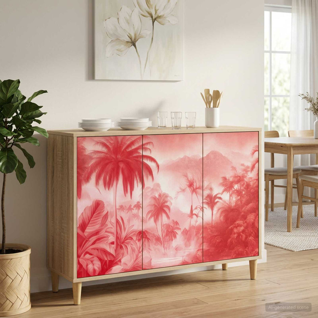 Sideboard AACHEN Sonoma-eg 102 x 33 x 75 cm Konstrueret træ