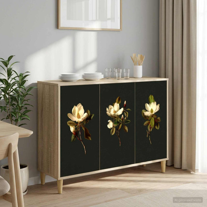 Sideboard BREMEN Sonoma-eg 102 x 33 x 75 cm Konstrueret træ