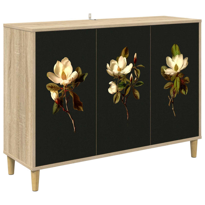 Sideboard BREMEN Sonoma-eg 102 x 33 x 75 cm Konstrueret træ
