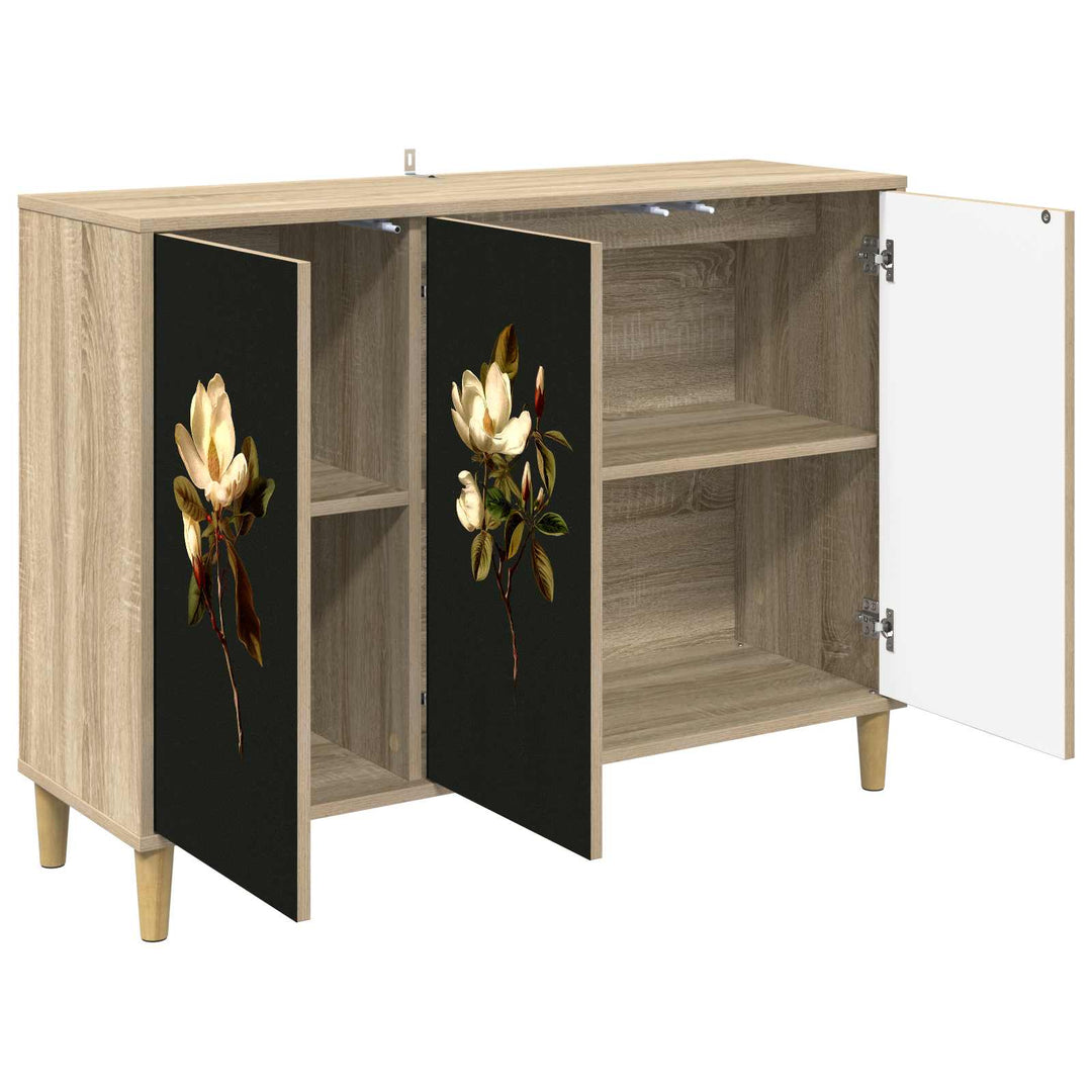 Sideboard BREMEN Sonoma-eg 102 x 33 x 75 cm Konstrueret træ