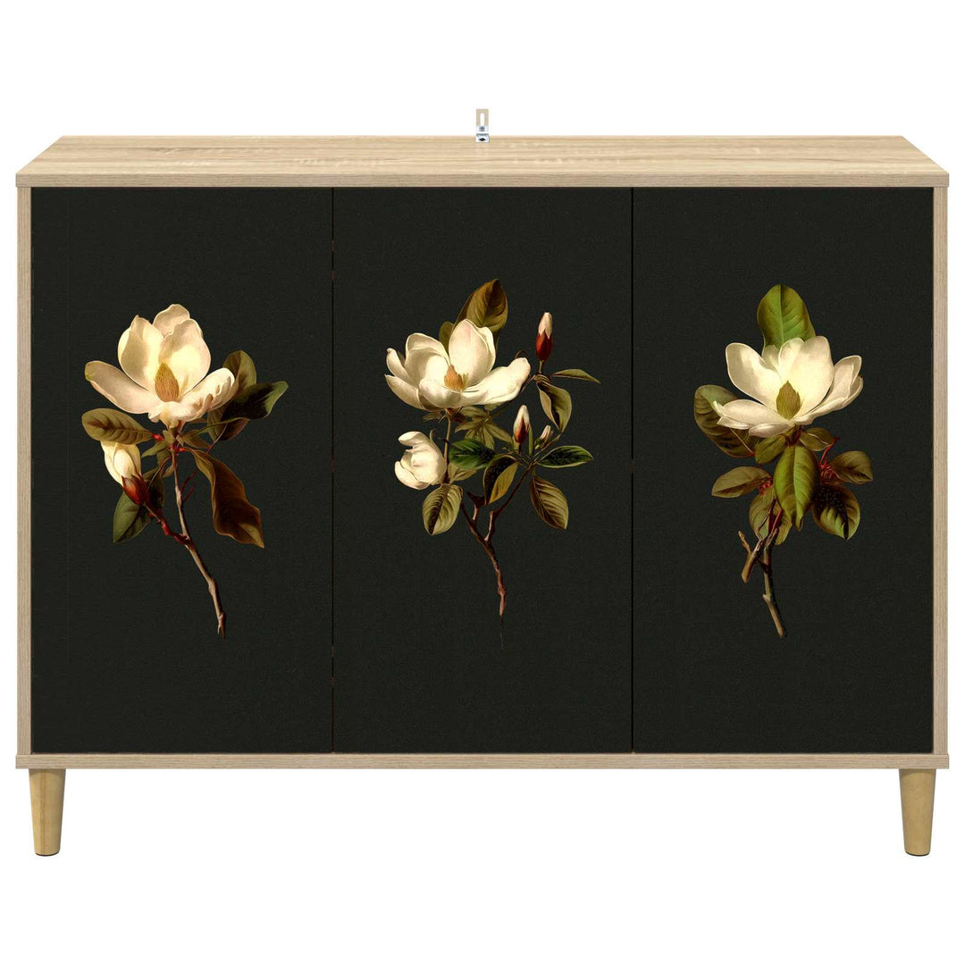 Sideboard BREMEN Sonoma-eg 102 x 33 x 75 cm Konstrueret træ