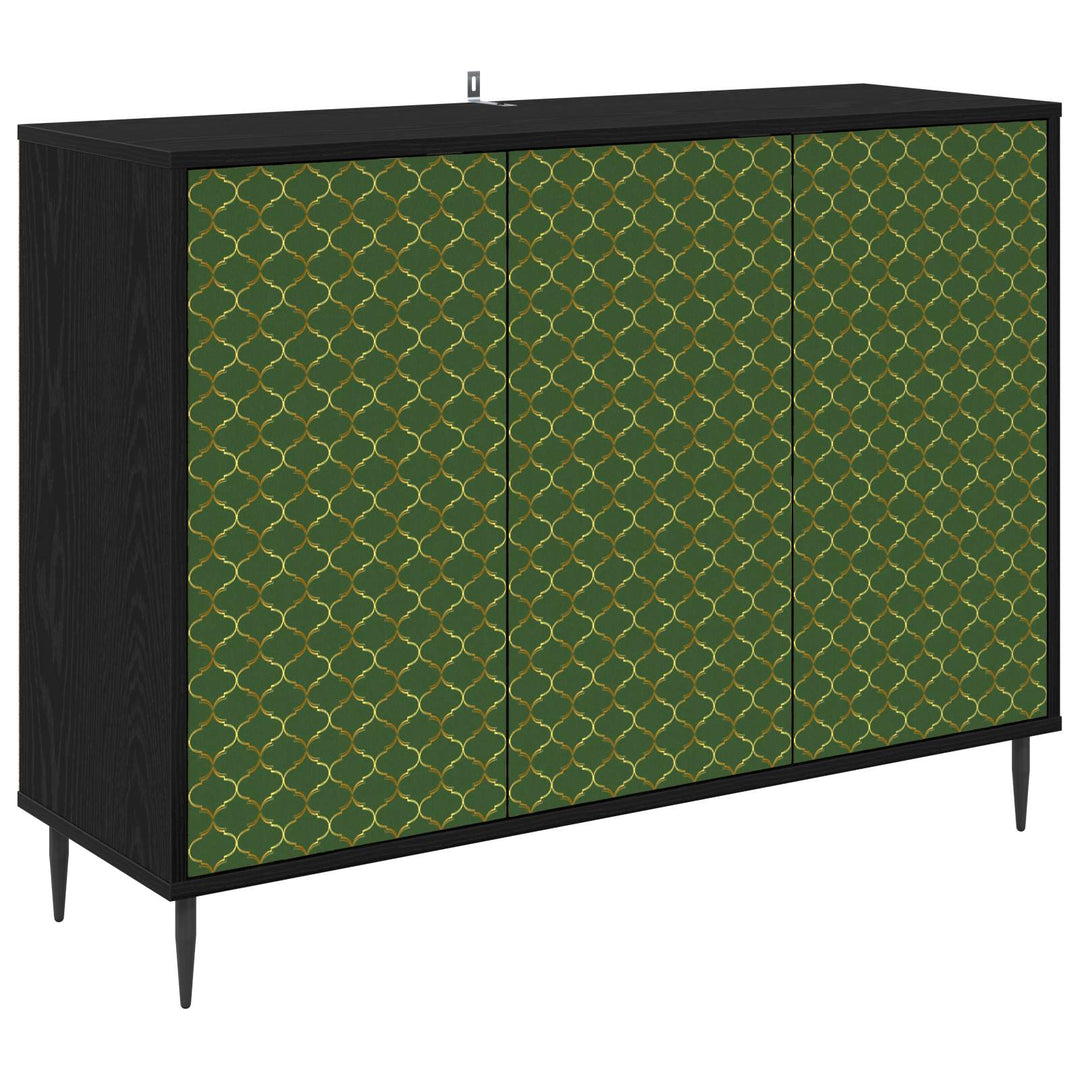 Sideboard GELEEN Sort eg 102 x 33 x 76 cm Konstrueret træ