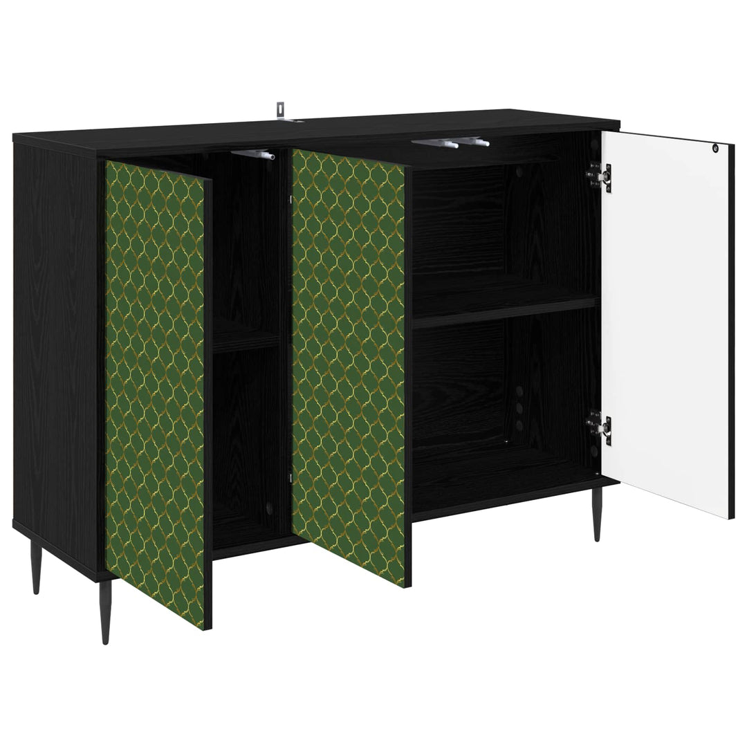 Sideboard GELEEN Sort eg 102 x 33 x 76 cm Konstrueret træ