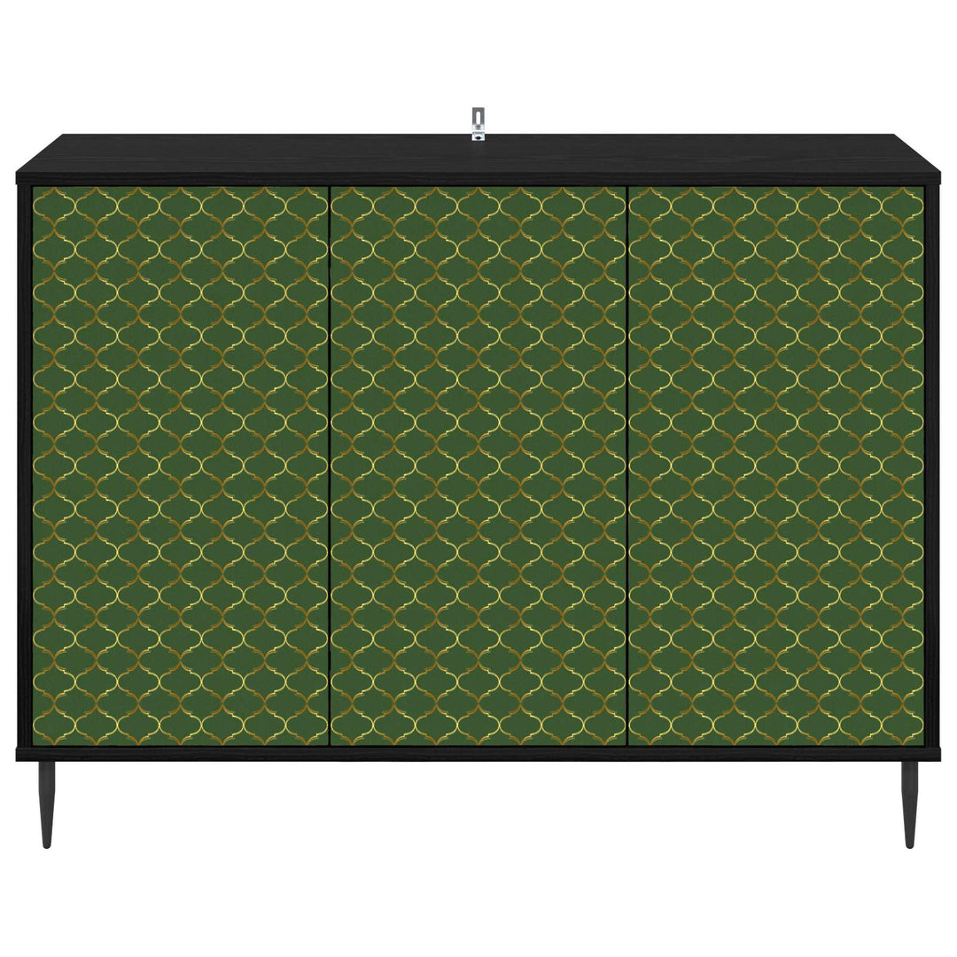 Sideboard GELEEN Sort eg 102 x 33 x 76 cm Konstrueret træ