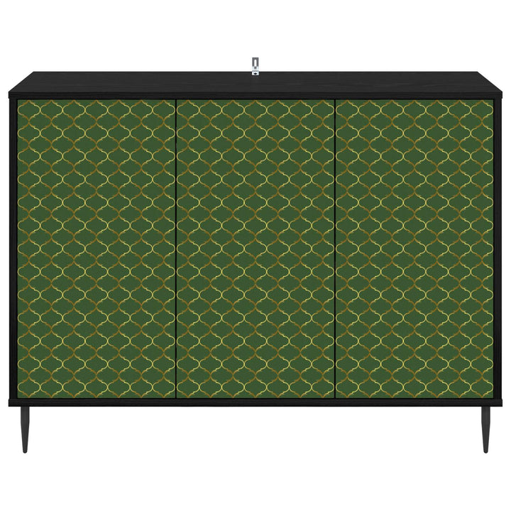 Sideboard GELEEN Sort eg 102 x 33 x 76 cm Konstrueret træ