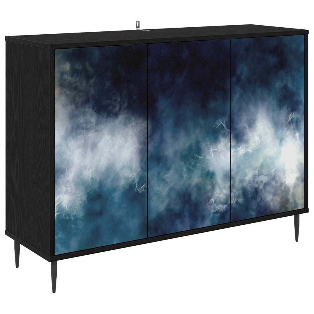 Sideboard RAALTE Sort eg 102 x 33 x 76 cm Konstrueret træ