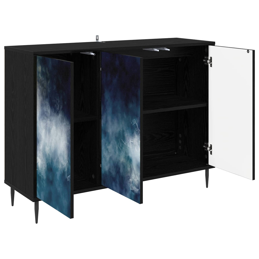 Sideboard RAALTE Sort eg 102 x 33 x 76 cm Konstrueret træ