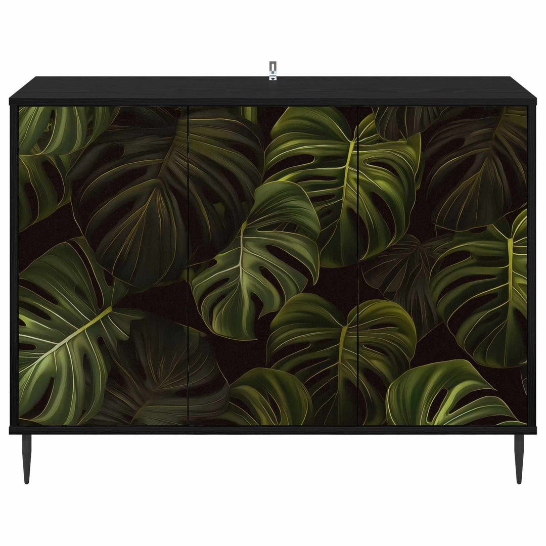 Sideboard ELBURG Sort eg 102 x 33 x 76 cm Konstrueret træ