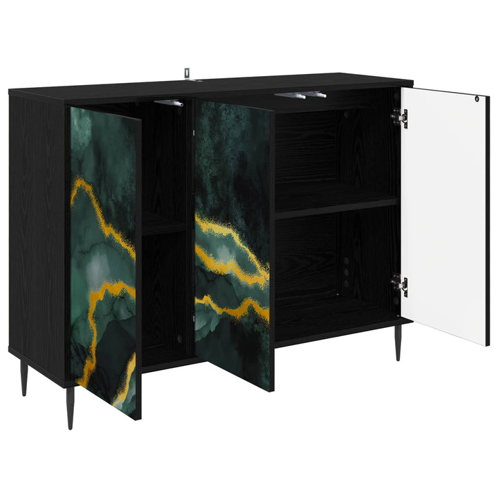 Sideboard WIJHE Sort eg 102 x 33 x 76 cm Konstrueret træ