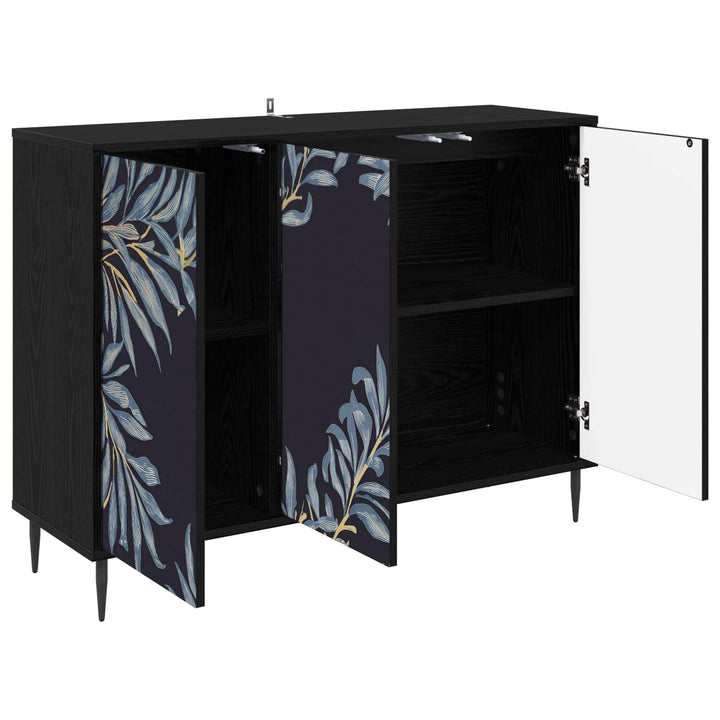 Sideboard DOKKUM Sort eg 102 x 33 x 76 cm Konstrueret træ