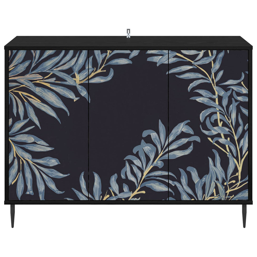 Sideboard DOKKUM Sort eg 102 x 33 x 76 cm Konstrueret træ