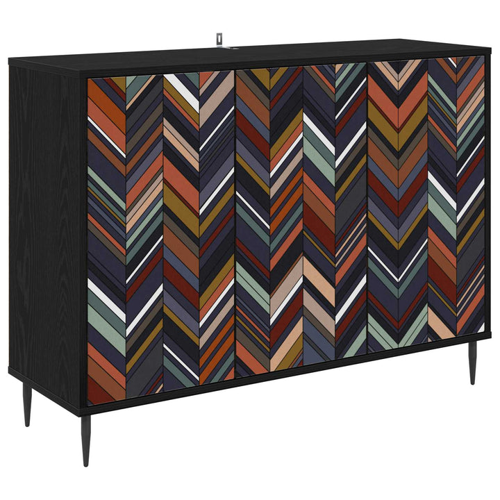 Sideboard OMMEN Sort eg 102 x 33 x 76 cm Konstrueret træ