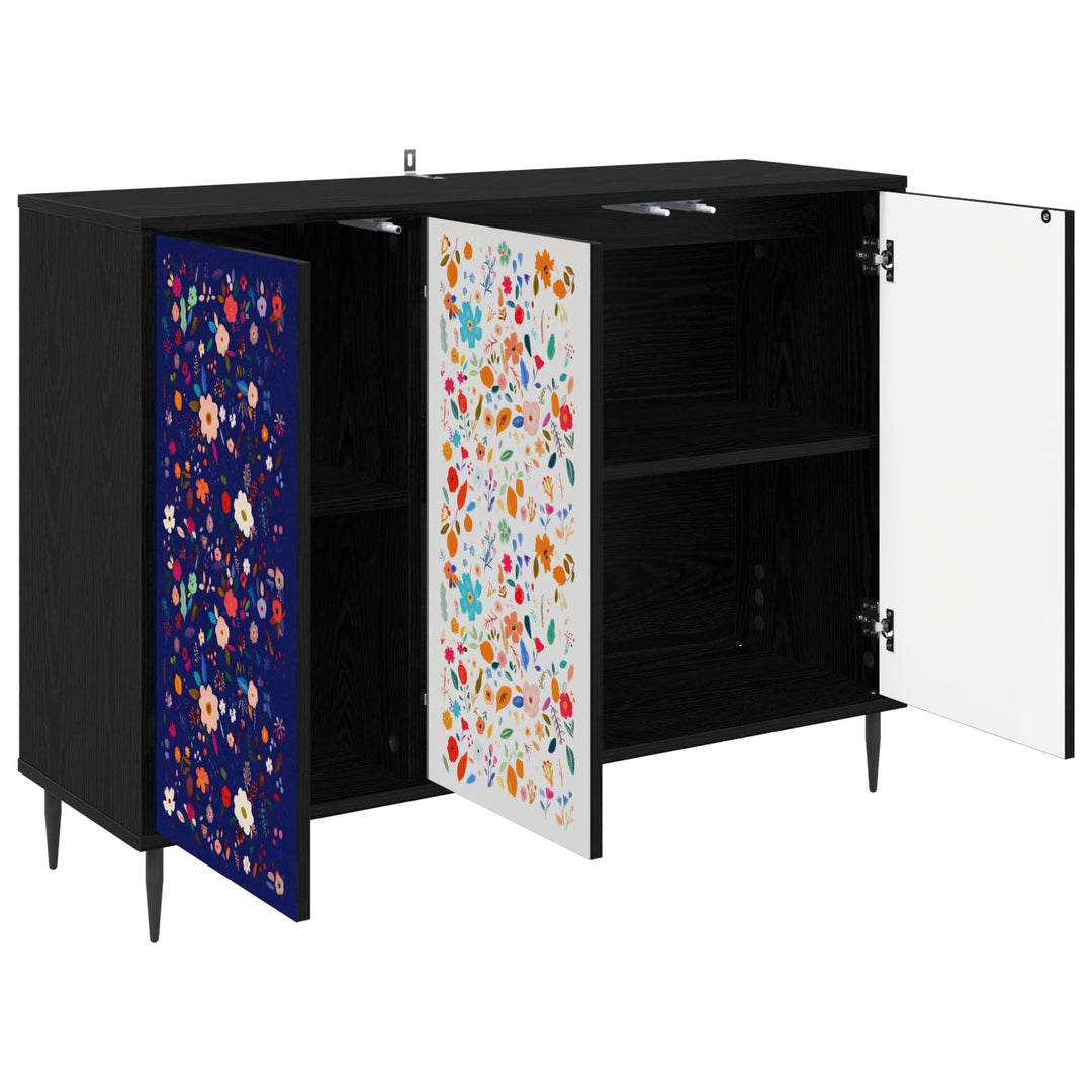 Sideboard MAINZ Sort eg 102 x 33 x 76 cm Konstrueret træ