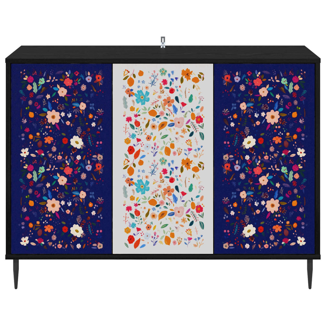 Sideboard MAINZ Sort eg 102 x 33 x 76 cm Konstrueret træ