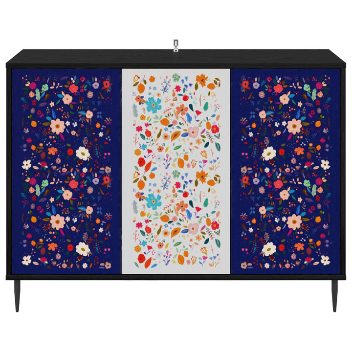 Sideboard MAINZ Sort eg 102 x 33 x 76 cm Konstrueret træ