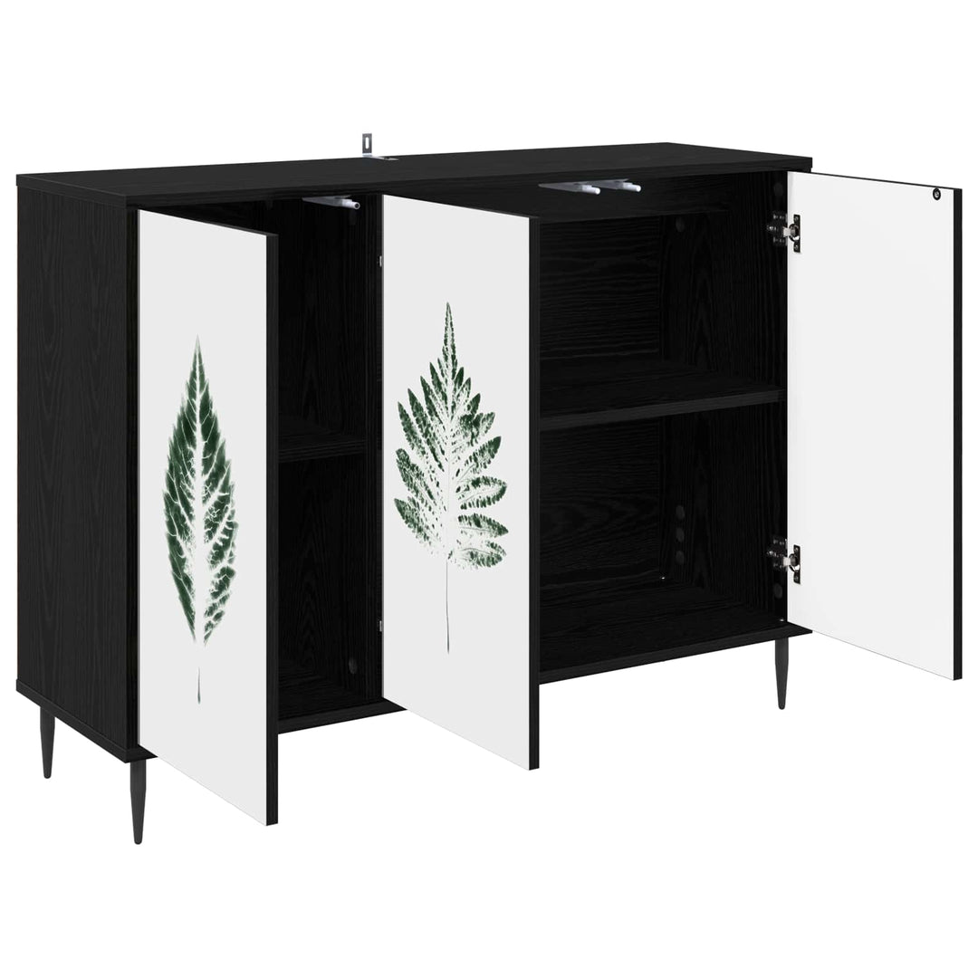Sideboard HANAU Sort eg 102 x 33 x 76 cm Konstrueret træ