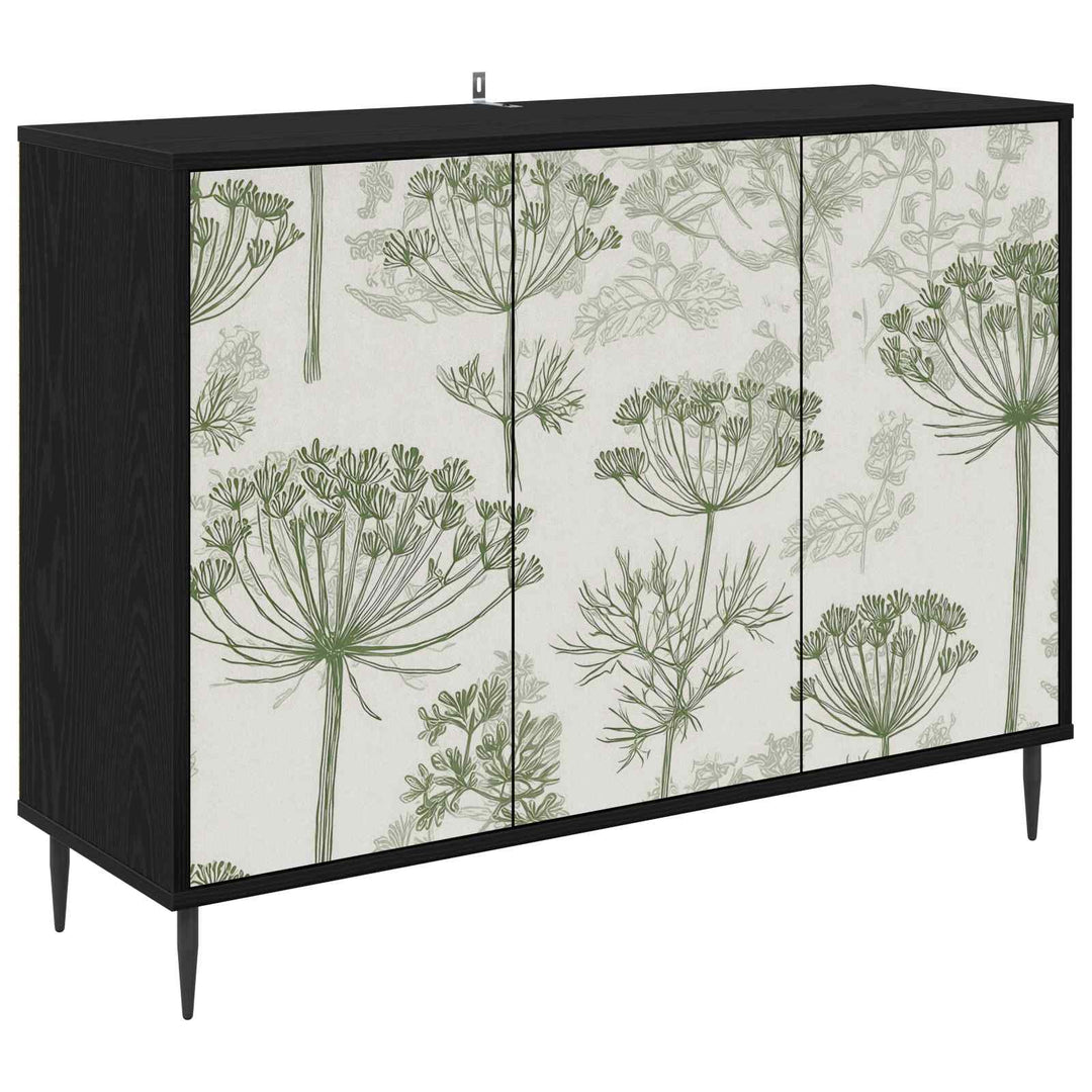 Sideboard GOTHA Sort eg 102 x 33 x 76 cm Konstrueret træ