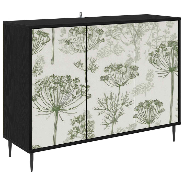Sideboard GOTHA Sort eg 102 x 33 x 76 cm Konstrueret træ