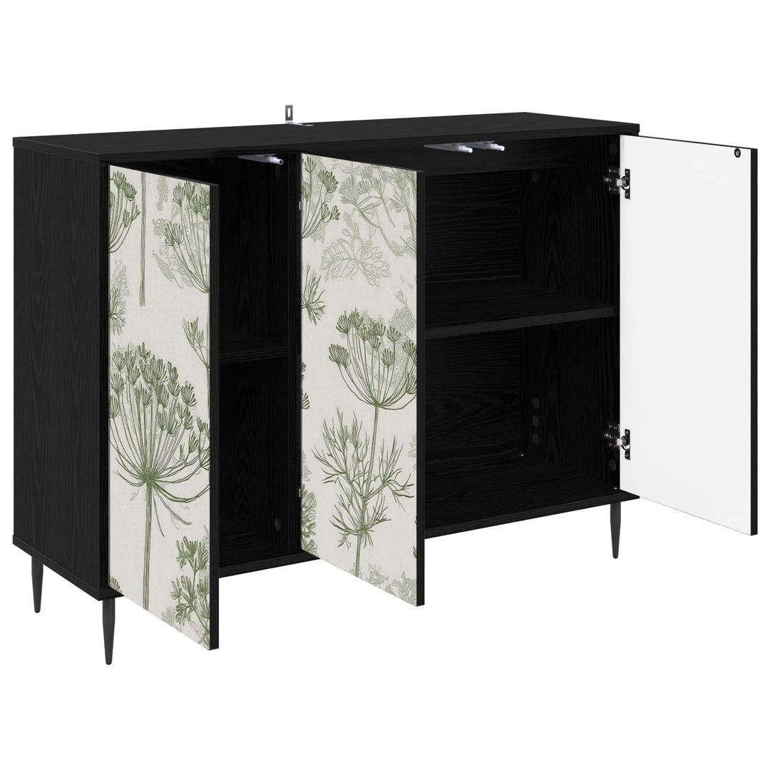 Sideboard GOTHA Sort eg 102 x 33 x 76 cm Konstrueret træ