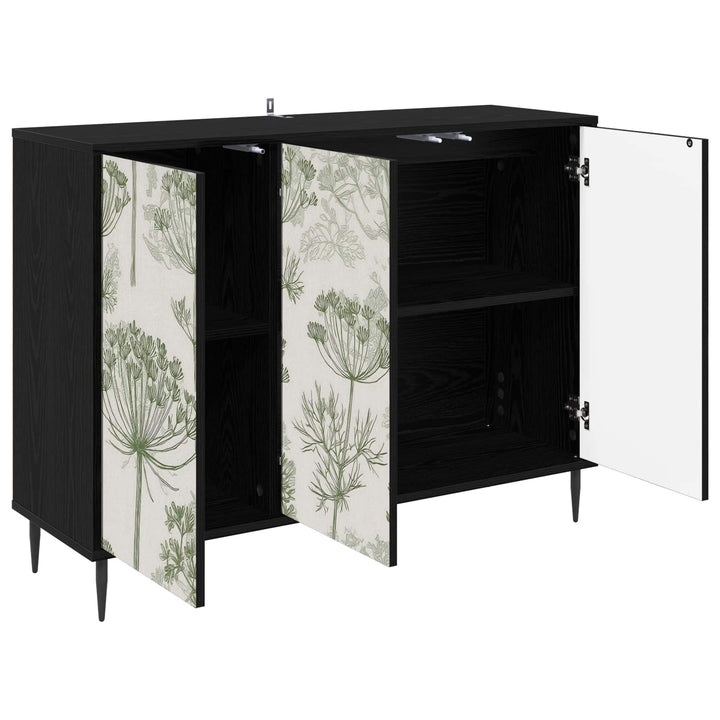 Sideboard GOTHA Sort eg 102 x 33 x 76 cm Konstrueret træ