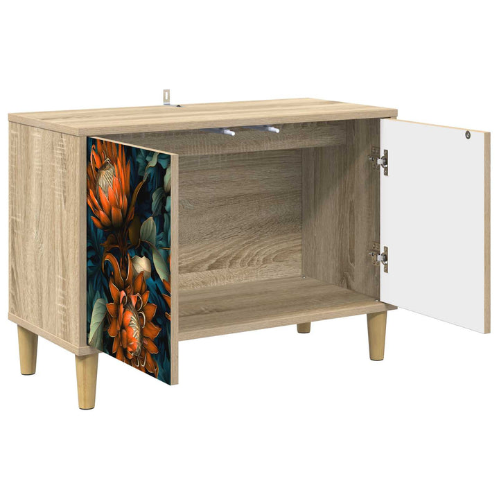 TV-skab LOCHEM 69 x 33 x 50 cm Sonoma-eg Konstrueret træ