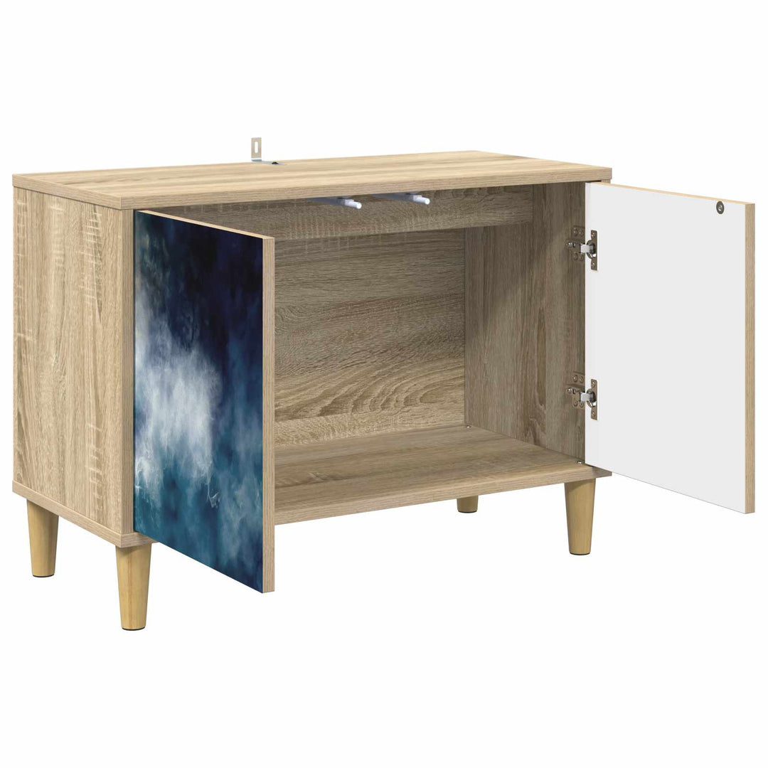 TV-skab RAALTE 69 x 33 x 50 cm Sonoma-eg Konstrueret træ